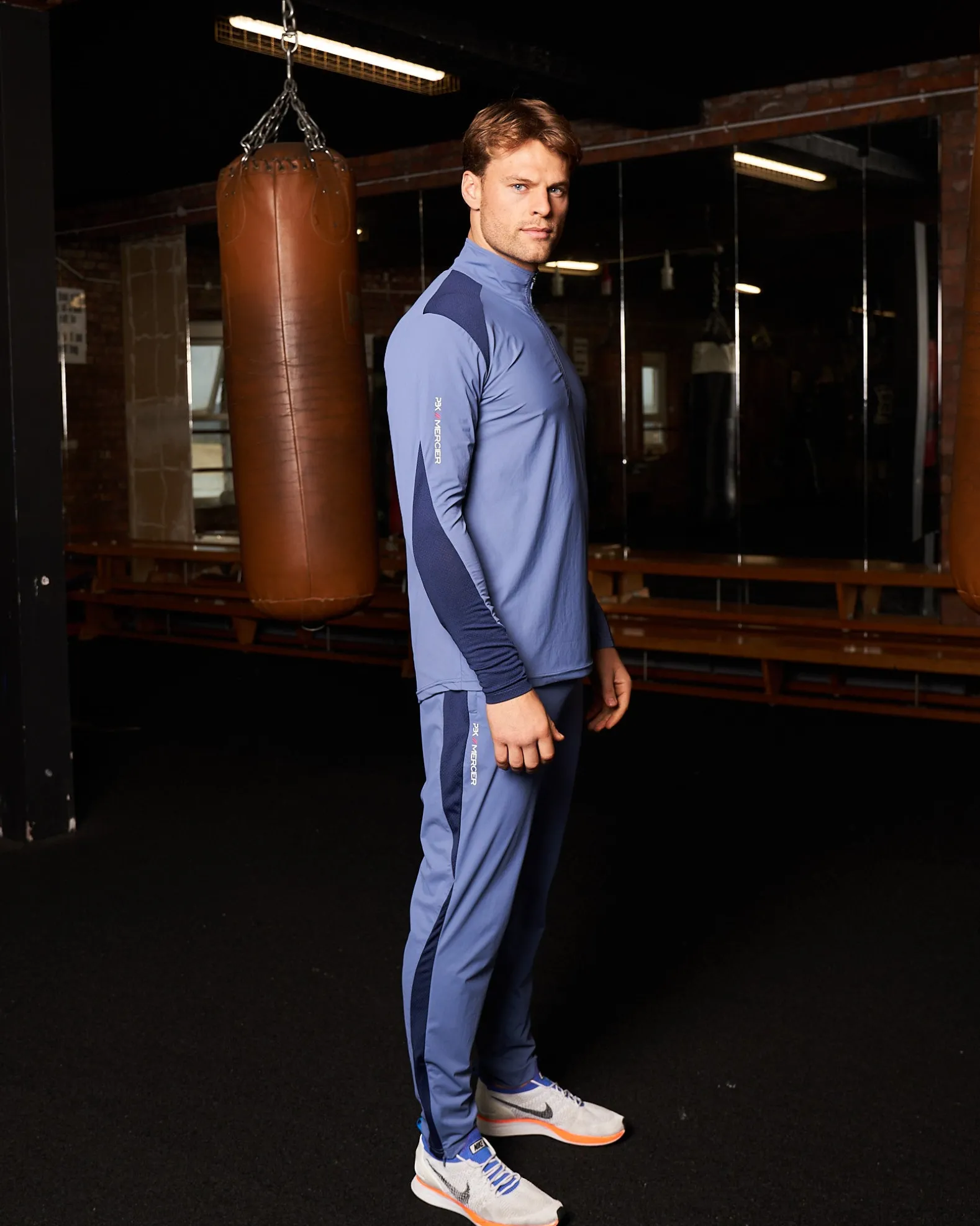 PBK//Mercier Performance 1/4 Long sleeve Petrol Blue