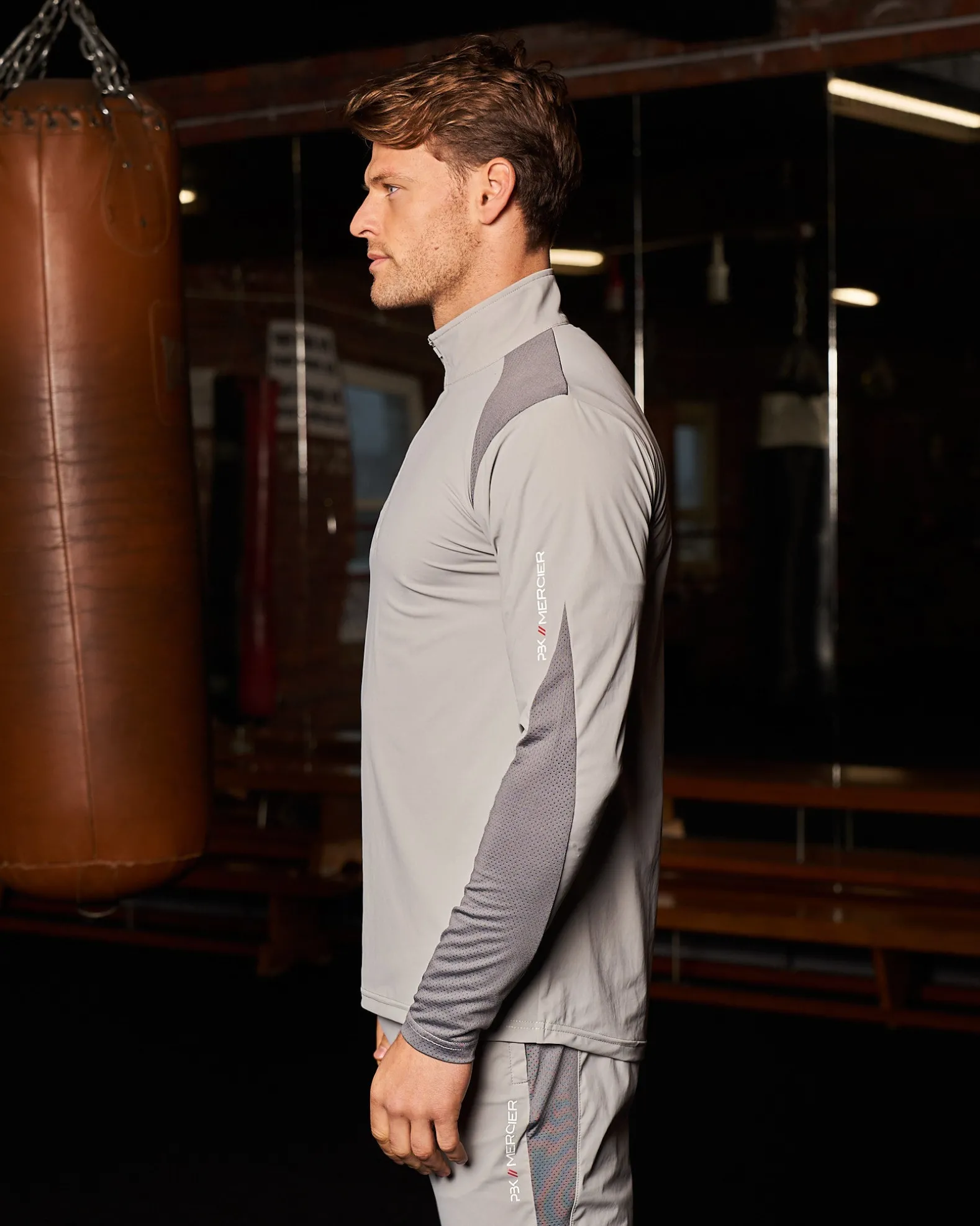 PBK//Mercier Performance 1/4 Long sleeve Grey