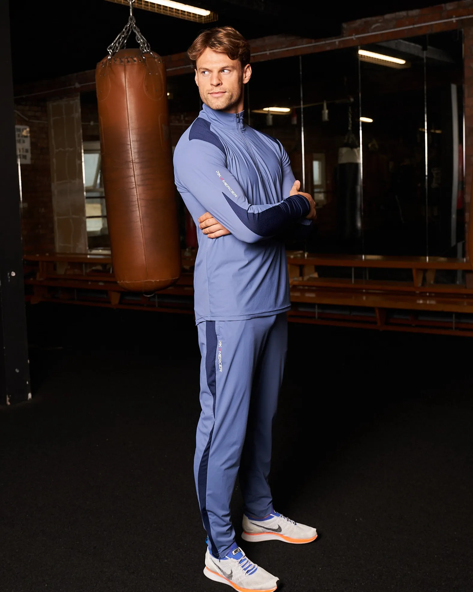 PBK//Mercier Performance Trackpants Petrol Blue