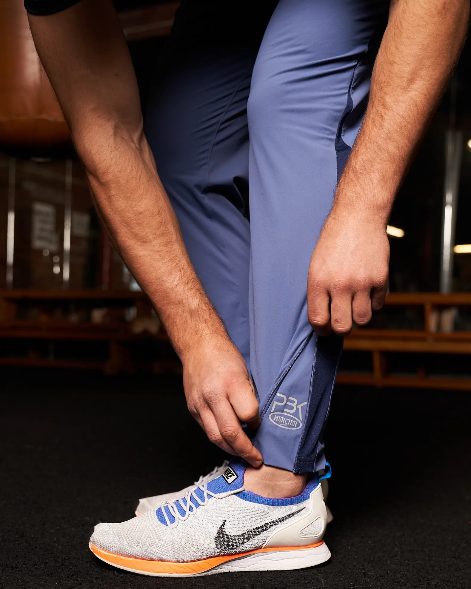 PBK//Mercier Performance Trackpants Petrol Blue