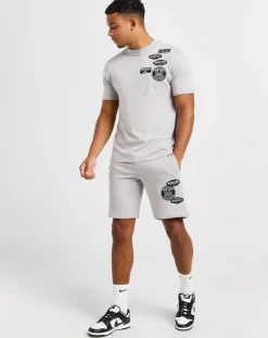 Pebble Grey Mono Badge Tshirt