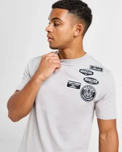 Pebble Grey Mono Badge Tshirt