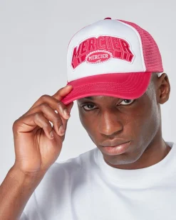 Pink White Mercier Court Foam Trucker
