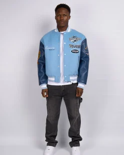 Placid Blue Navy Rodman Varsity Jacket