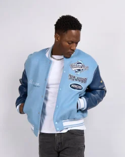Placid Blue Navy Rodman Varsity Jacket