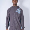 Slate Flint Contrast Badge Windbreaker