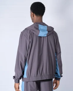 Slate Flint Contrast Badge Windbreaker