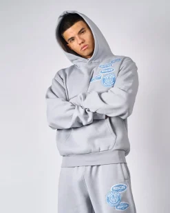 Smoke Grey Denim OG Badge Hoodie