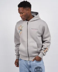 Steel Angelo Product Of Mercier Zip Hoodie