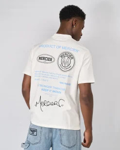 White Blue Caruso Relaxed Tshirt