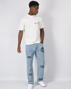 White Blue Caruso Relaxed Tshirt