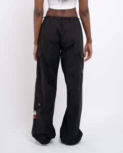 Womens Black Badge Parachute Cargos