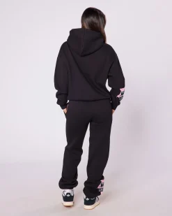 Womens Black Badge Star Hoodie