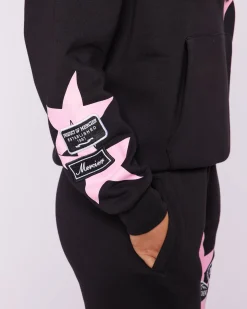 Womens Black Badge Star Hoodie