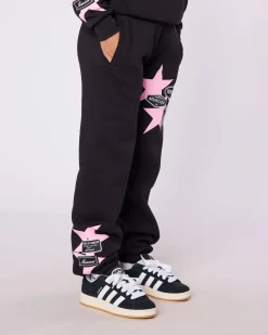 Womens Black Badge Star Joggers