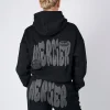 Womens Black Charcoal Bubble Hoodie