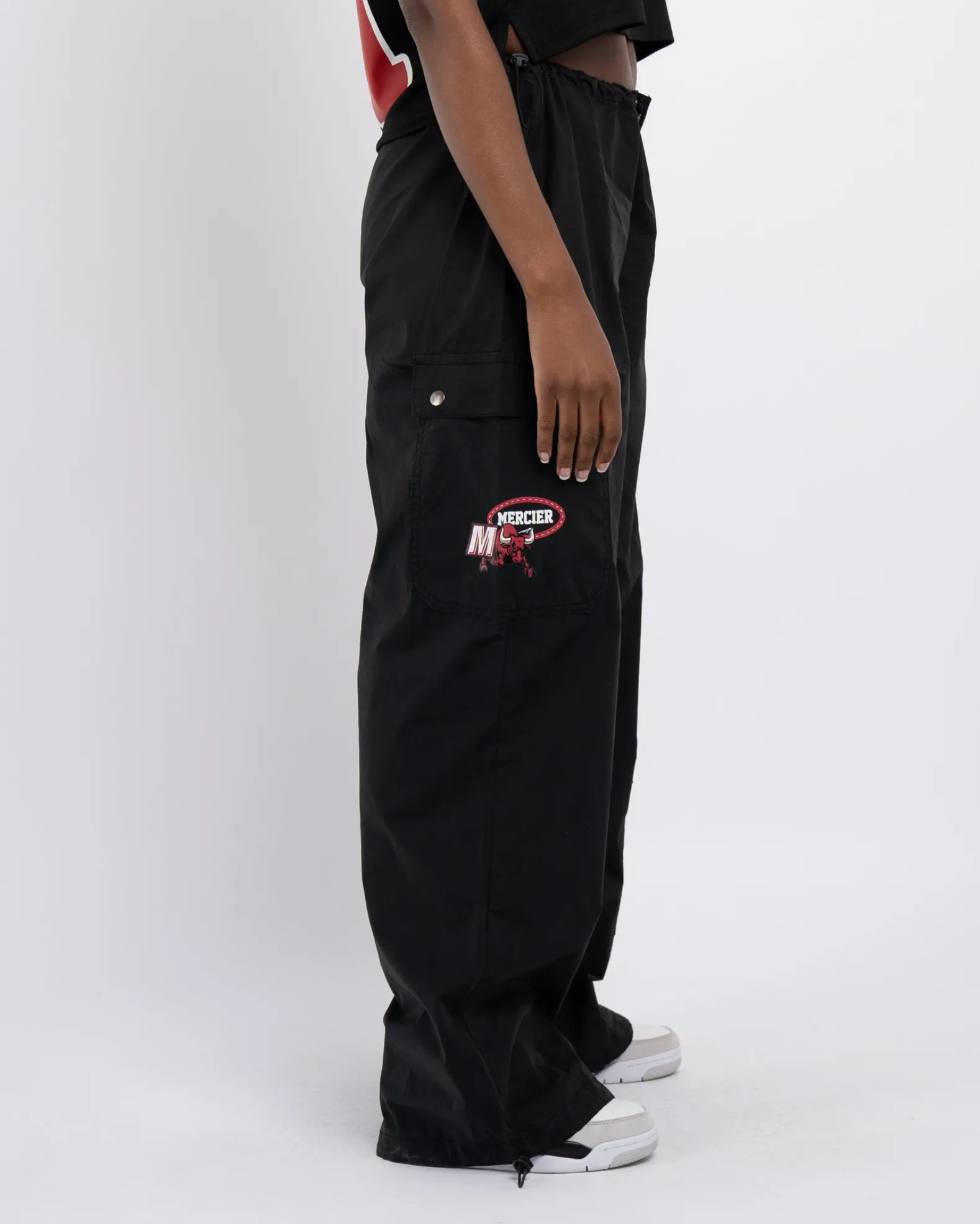 Womens Black Crawford Parachute Cargos
