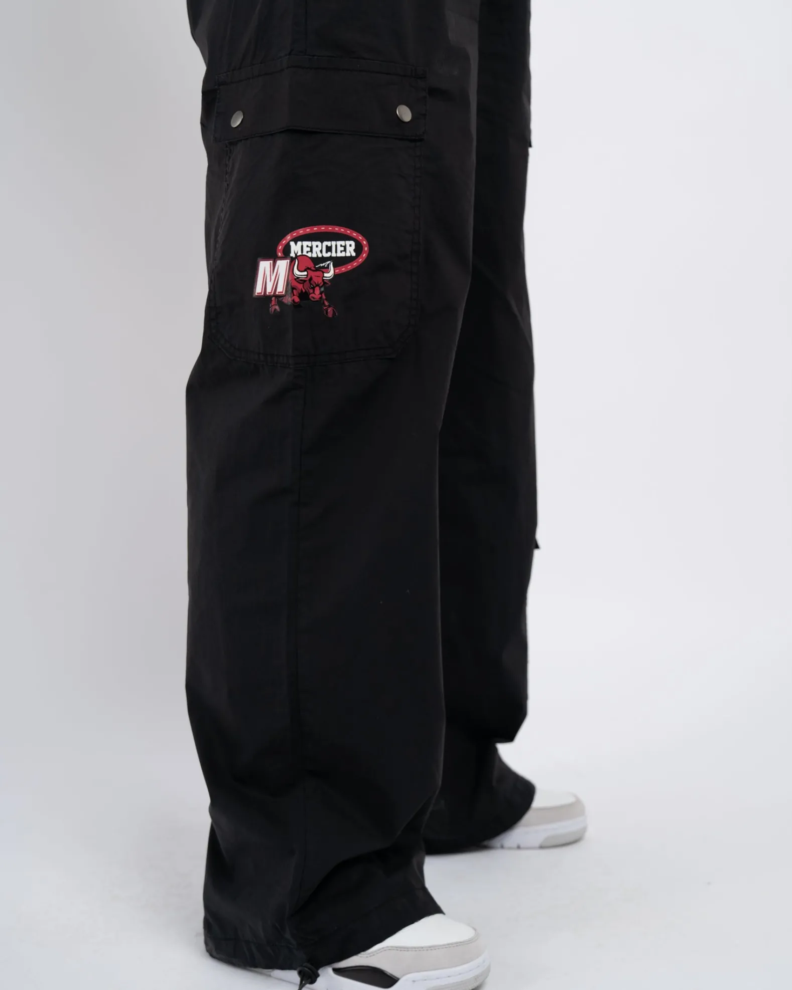 Womens Black Crawford Parachute Cargos