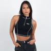 Womens Black Maison Zip Vest