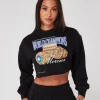 Womens Black Mercier World Champions Crop