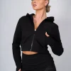 Womens Black OG Yoga Zip Up