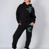 Womens Black Tiffany OG Badge Joggers