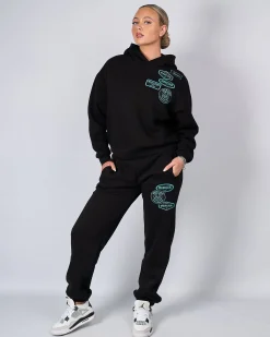 Womens Black Tiffany OG Badge Joggers