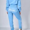 Womens Blue White Mercier Compton Joggers