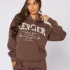 Womens Brown City Dreams Hoodie