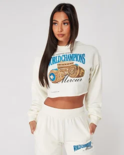 Womens Coconut Mercier Champions Crop