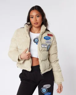 Womens Cord Beige OG Badge Jacket