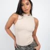 Womens Ecru Maison Stitch Bodysuit