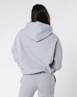 Womens Grey Marl Mercier Original Badge Hoodie