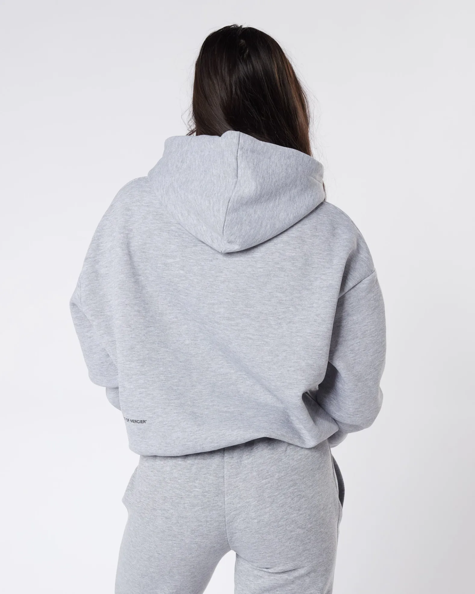 Womens Grey Marl Mercier Original Badge Hoodie