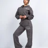 Womens Grey Round Up Straight Leg Joggers