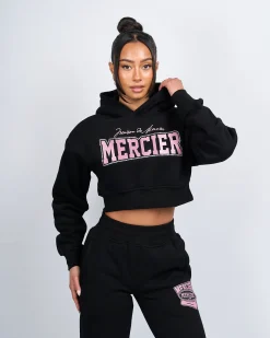 Womens Maison De Mercier Diamante Cropped Hoodie