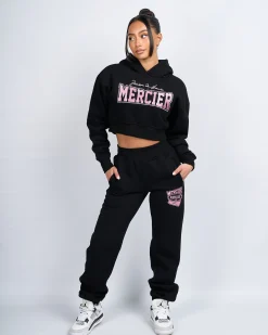 Womens Maison De Mercier Diamante Cropped Hoodie
