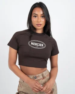 Womens Mercier Chocolate Maison Crop T-Shirt