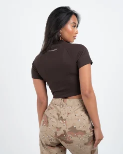 Womens Mercier Chocolate Maison Crop T-Shirt