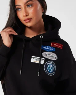 Womens Mercier OG Badge Hoodie Black