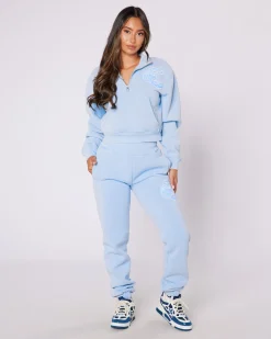 Womens Washed Blue OG Quarter Zip